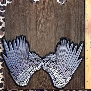 PATCH Silver, Grey and Black Angel Wings